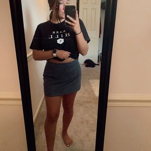 Slate Blue Suede Abercrombie Mini Skirt